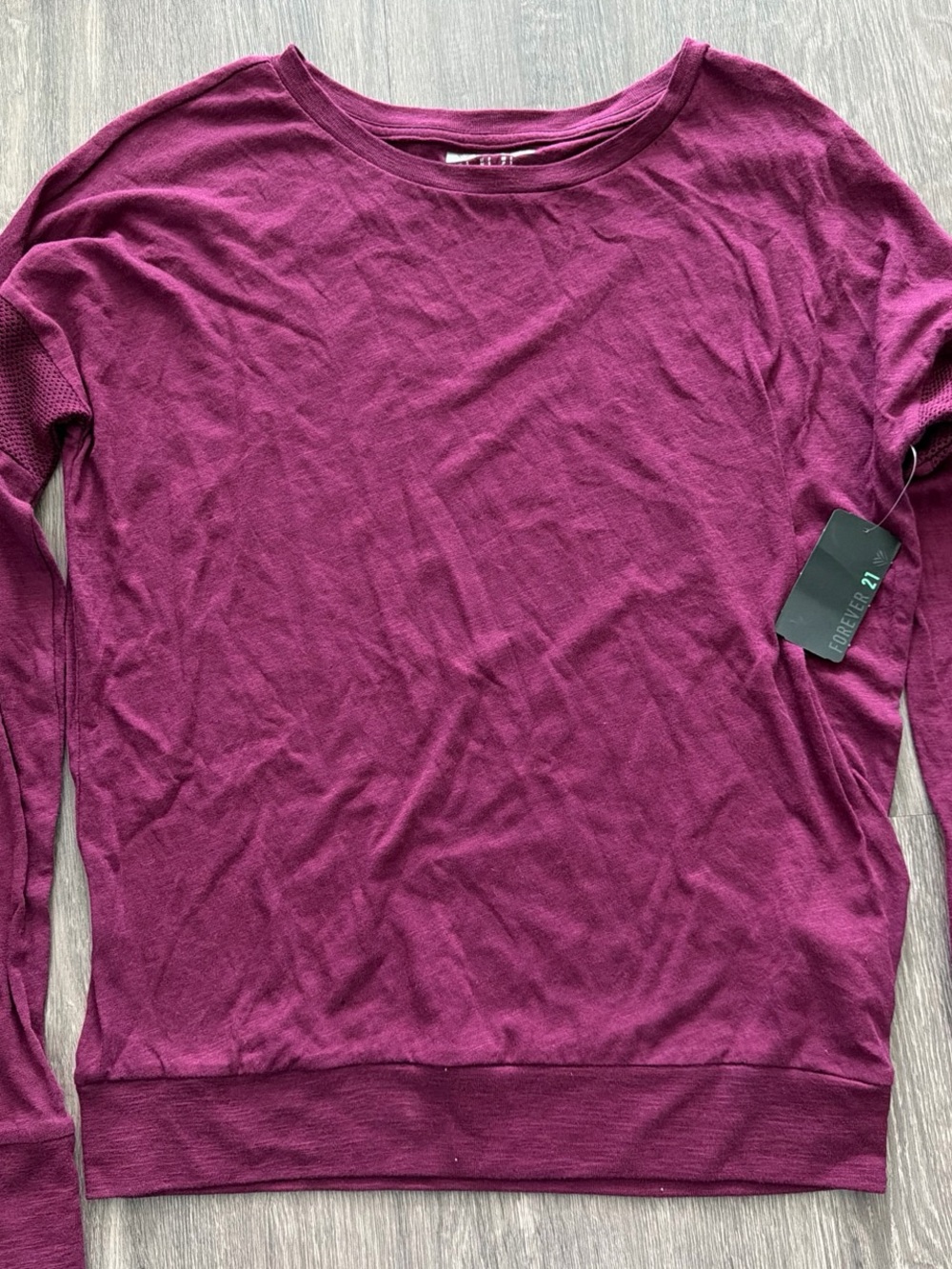 Forever 21 Magenta Crew Neck Tee